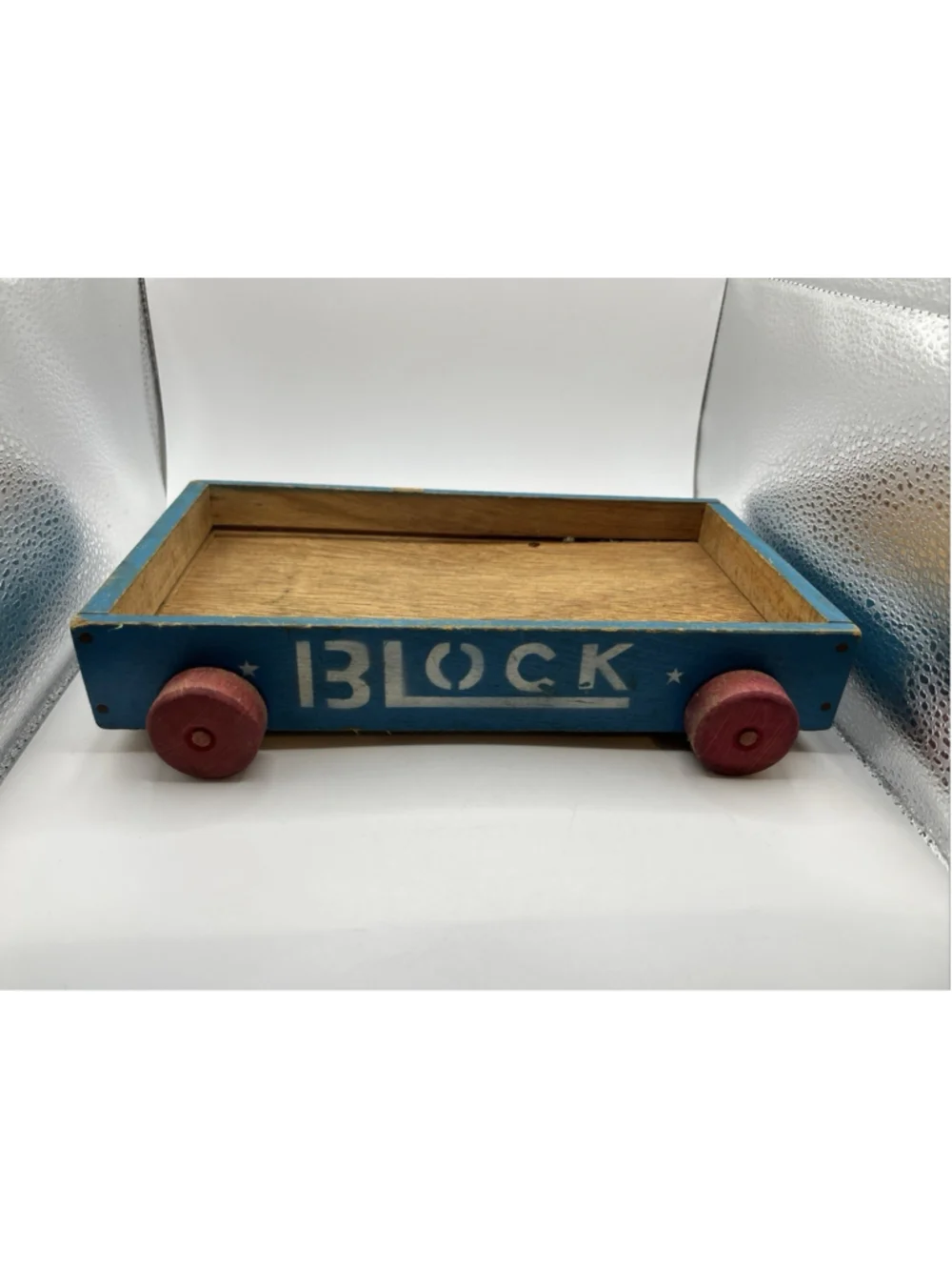 Vintage Wood Block Wagon Toy Disney? SEE ALL HARD TO FIND